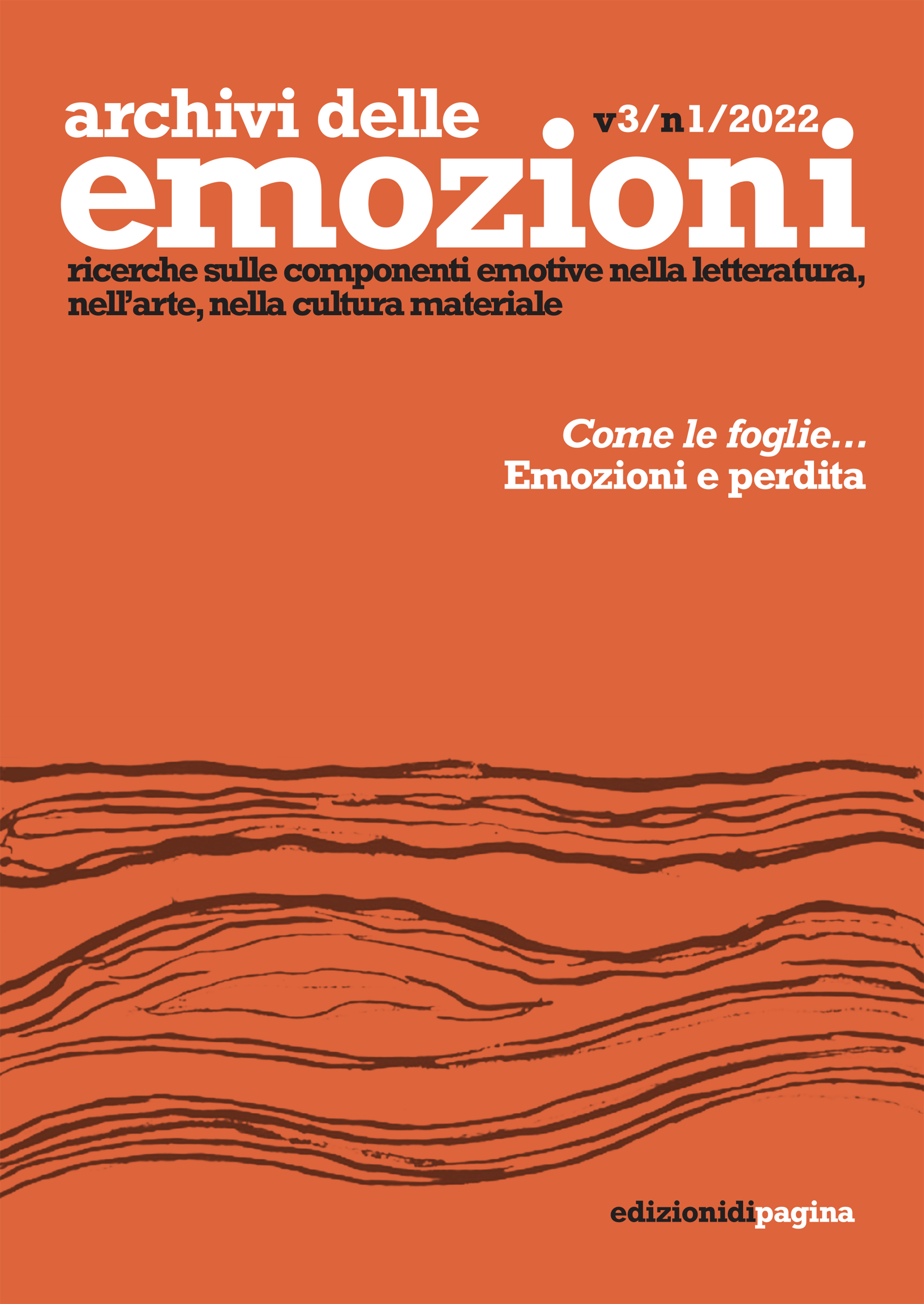 Copertina del volume tre, numero uno di 'Archivi delle emozioni'